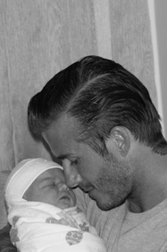 David Beckham with Harper Seven.