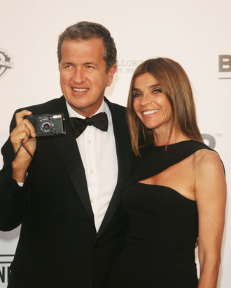 Carine Roitfeld and Mario Testino.