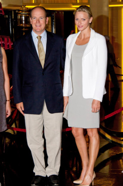Prince Albert and Princess Charlene of Monaco on August 3.