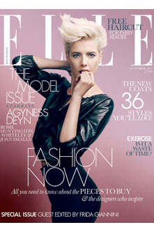 Agyness Deyn for <em>Elle</em> UK.