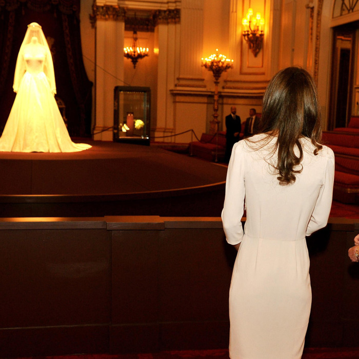 Kate taking crap from the queen at the opening of the exhibit.