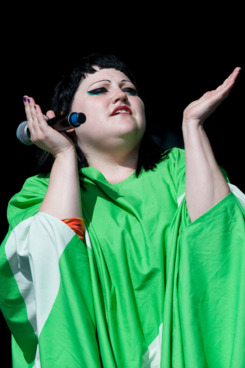 Beth Ditto. In a muumuu.