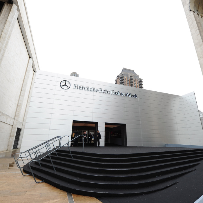 Fashion Week's Lincoln Center Facade.