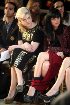 Kelly Osbourne and Leigh Lezark, wearing some pretty interesting genie pants.