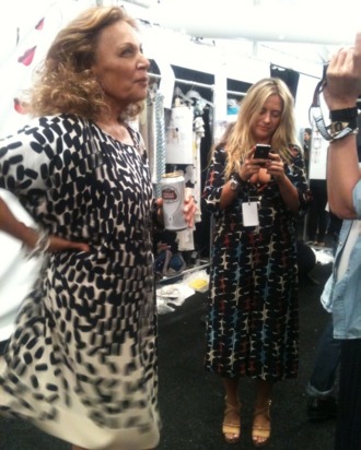DVF before her show.