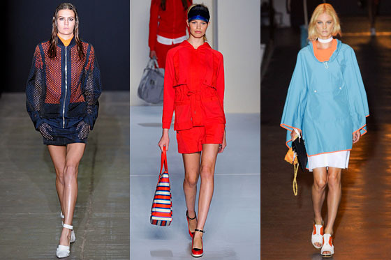 From left: Spring looks from Alexander Wang, Marc by Marc Jacobs, and rag & bone.
