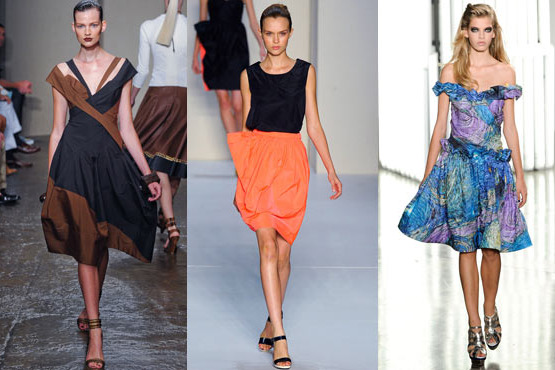 Looks from Donna Karan, Marc by Marc Jacobs, and Rodarte.