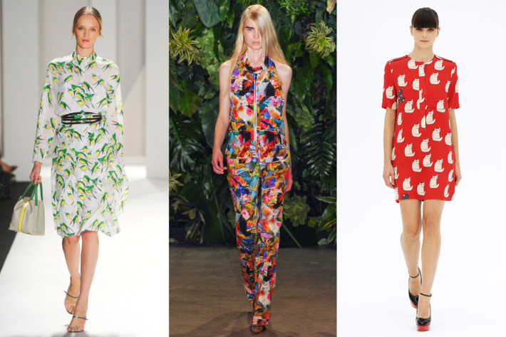 Spring 2012 looks from Carolina Herrera, Altuzarra, and Victoria by Victoria Beckham.