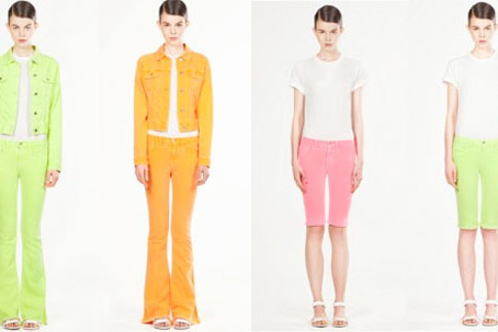 Looks from J Brand's capsule collection for Christopher Kane.