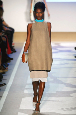 Melodie Monrose walking at Diane Von Furstenberg.