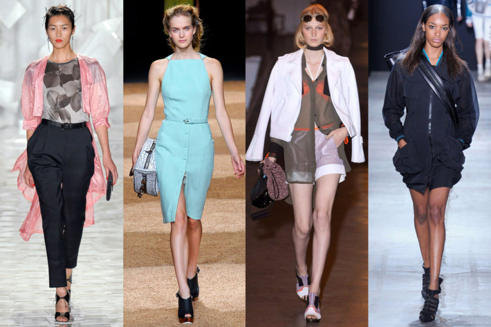 From left: Liu Wen, Mirte Maas, Julia Nobis, and Jourdan Dunn.