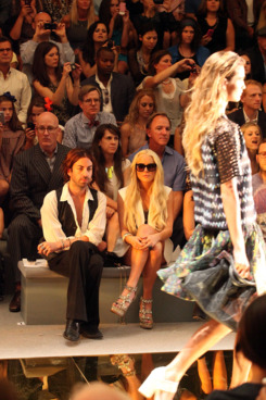 Lindsay Lohan at New York Fashion Week.