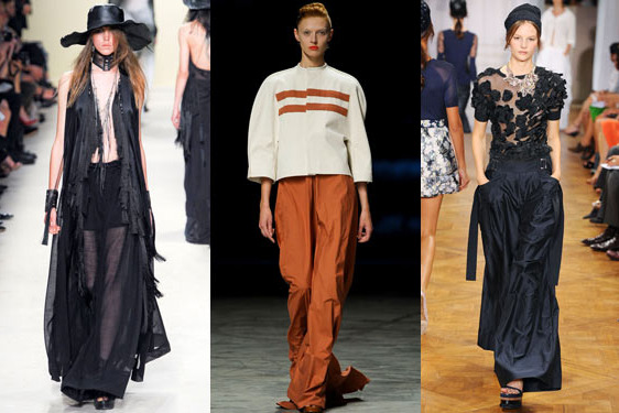 New spring looks from Ann Demeulemeester, Rick Owens, and Nina Ricci.