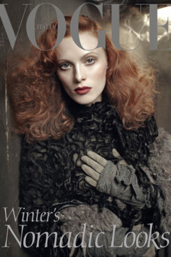 Karen Elson for Italian <em>Vogue</em>.