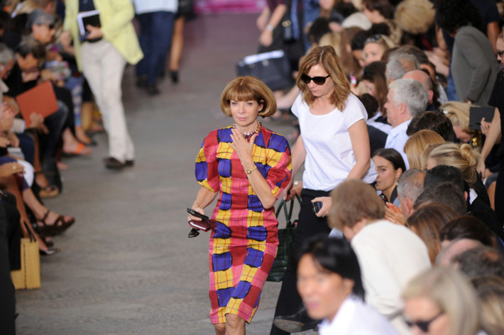 Anna Wintour exiting the Missoni show.