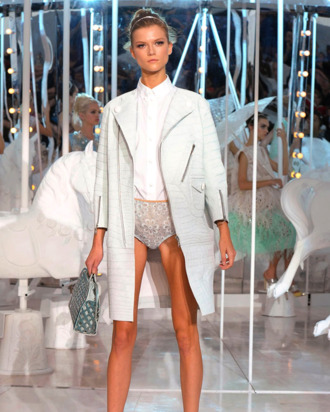 A crocodile jacket from Louis Vuitton's spring 2012 collection.
