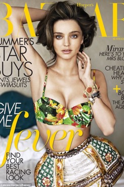 Miranda Kerr on Australian <em>Harper's Bazaar.</em>