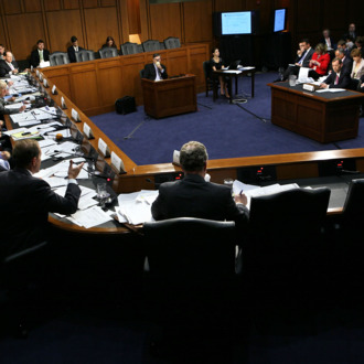 WASHINGTON, DC - SEPTEMBER 13: Congressional Budget Office Director Douglas Elmendorf testifies during a hearing before the Joint Deficit Reduction Committee, also known as the supercommittee, September 13, 2011 on Capitol Hill in Washington, DC. The committee heard from Elmendorf on
