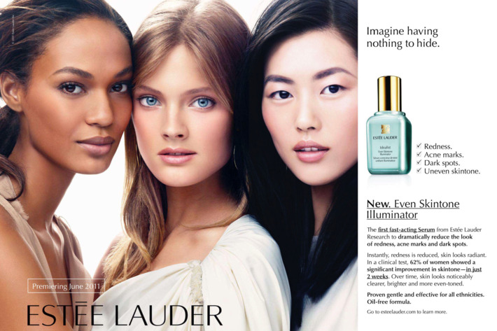 Joan Smalls, Constance Jablonski, and Liu Wen.
