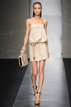 A look from Gianfranco Ferré's spring 2012 collection, Citron and Piaggi's debut.