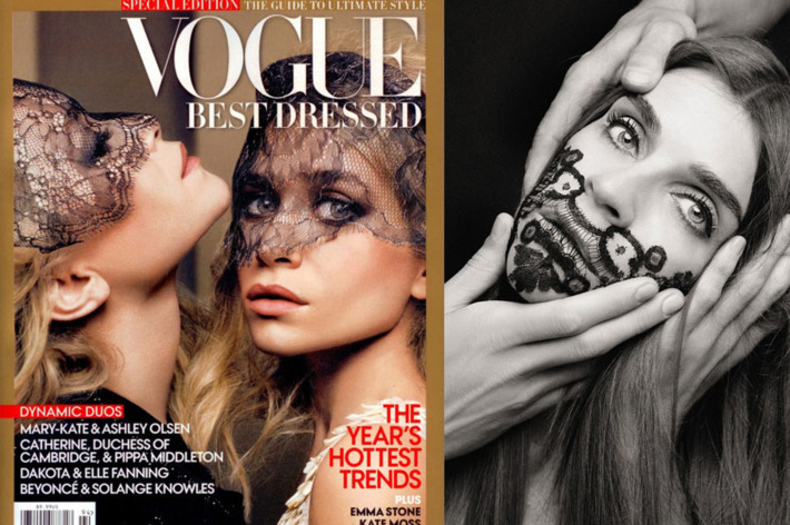 Black veils: the new neon lipstick.