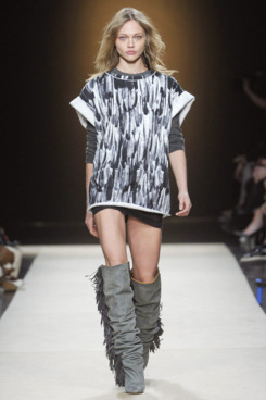 Pivovarova on the fall 2011 Isabel Marant runway.