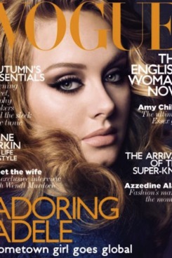 Adele's October British <em>Vogue</em> cover.