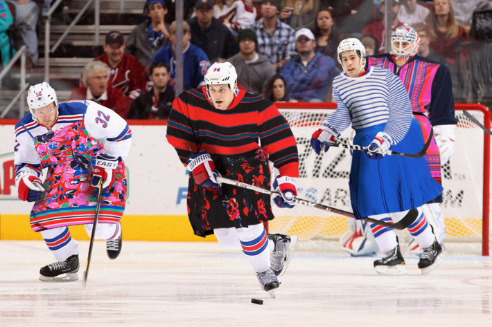 The Rangers in their new DKNY practice jerseys!