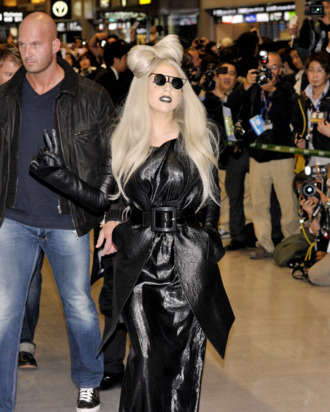 A very Gaga grimace.