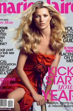 Kate Moss for South African <em>Marie Claire</em>.