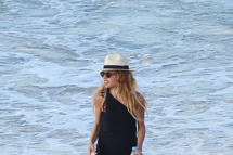 Rachel Zoe and family spend the day at the beach in St Barts. Rachel and husband Rodger were joined by son Skyler at the beach. The happy couple were spotted showering their son with attention.