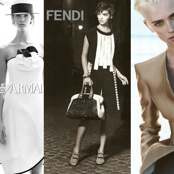 L-R: Emporio Armani, Fendi, and Giorgio Armani