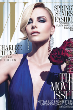 Charlize's February <em>W</em> cover.