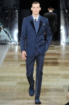 A look from British designer Kim Jones's fall 2012 men's Louis Vuitton collection.