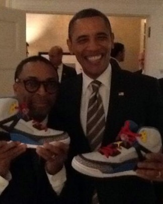 Spike Lee with President Obama.