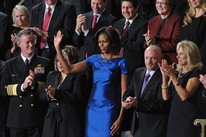 Michelle Obama at President Obama's State of the Union address.