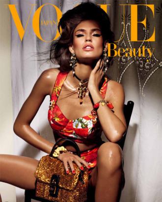 Bianca Balti for <em>Vogue Nippon</em>'s beauty issue.