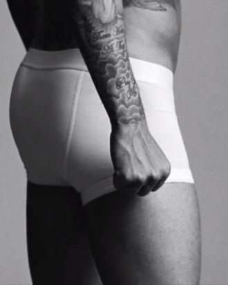 David Beckham in his underwear.
