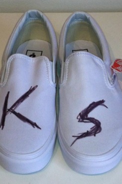Stewart's minimalistic shoes.