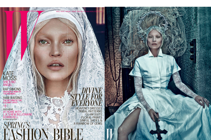 Good Kate (left) and bad Kate (right), shot by Steven Klein.