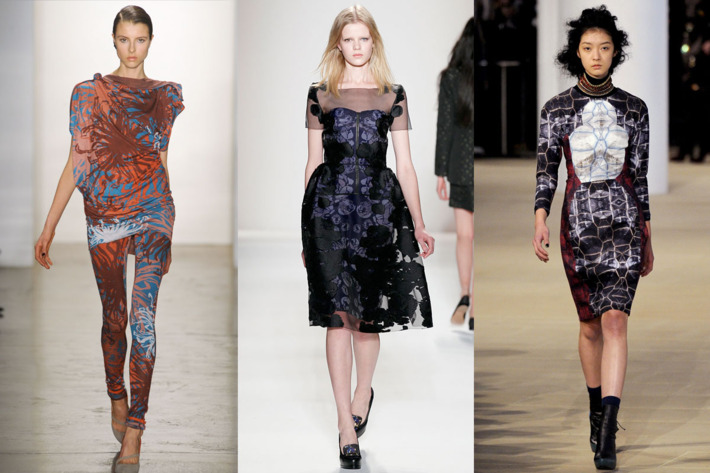 Looks from Costello Tagliapietra, Honor, and Cynthia Rowley.
