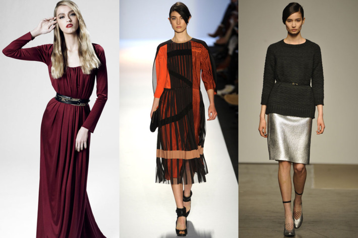 From left: new looks from Z Spoke by Zac Posen, BCBG Max Azria, Rachel Comey.