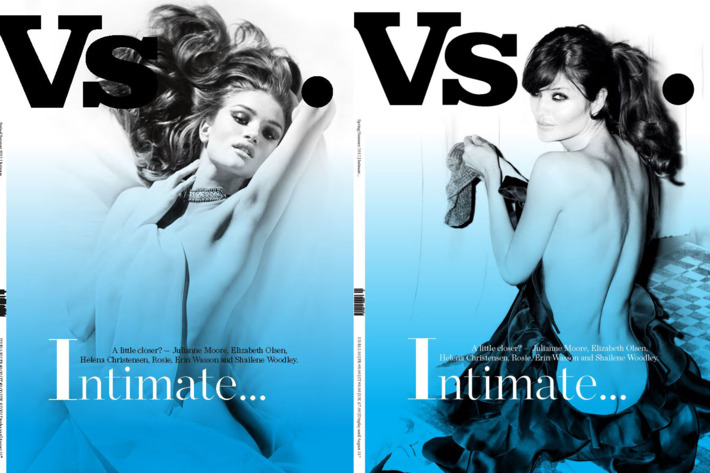 Rosie Huntington-Whiteley and Helena Christensen on Vs. magazine.