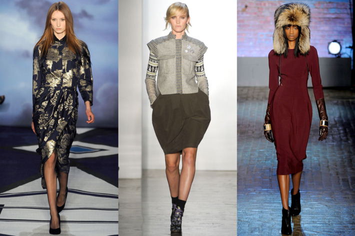 Looks from Jen Kao, Suno, and Yigal Azrouël.