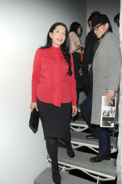 Marina Abramovic, Hamish Bowles==CoSTUME NATIONAL, ENNIO CAPASA, MARINA ABRAMOVIC and WILLEM DAFOE Celebrate Tim Hailand's One Day in the Life of Robert Wilson's The Life and Death of Marina Abramovic==Private Residence, NYC==February 12, 2012.