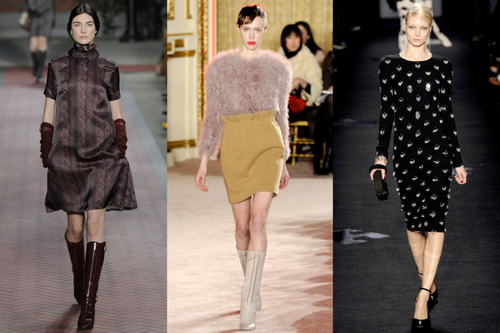 From left: looks from Tommy Hilfiger, Thakoon, and Diane Von Furstenberg
