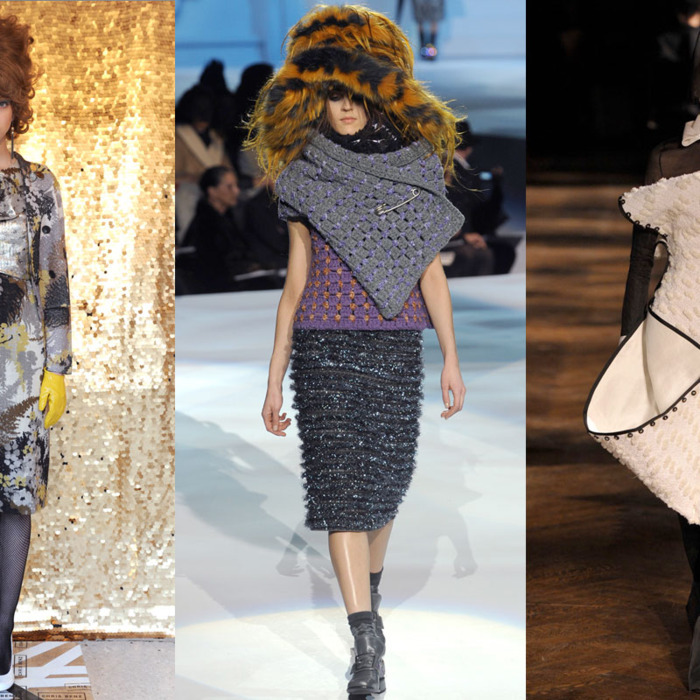 Looks from Chris Benz. Marc Jacobs, and Thom Browne.