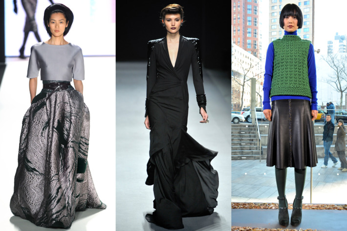Carolina Herrera, Jenny Packham, Rachel Roy.