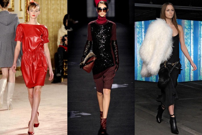 From left: Looks from Thakoon, Diane Von Furstenberg, and Skaist-Taylor
