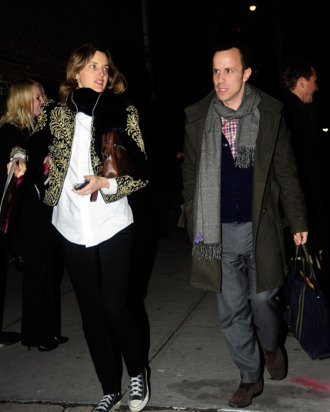 Guests are seen heading to the Proenza Schouler show on February 15, 2012 in New York City.